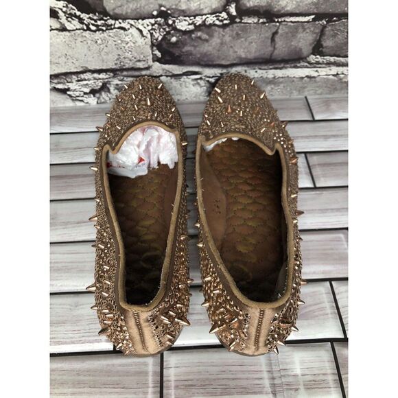 Sam Edelman Rose Gold Adena Spike Studs Fabric Ballet Flats Women Sz 8M US/39EU - Picture 11 of 16